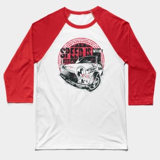 Retro Speed Art Baseball T-Shirt